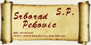 Srborad Peković vizit kartica